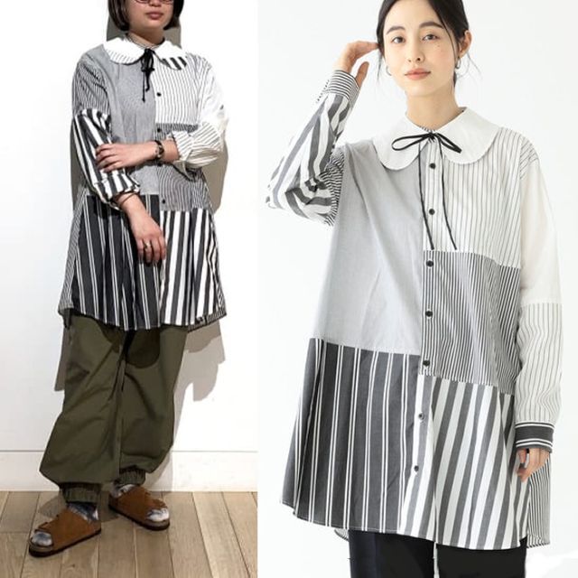 BEAMS BOY(ビームスボーイ)のTORI-TO × BEAMS BOY / デタッチ ビッグカラー シャツ レディースのトップス(シャツ/ブラウス(長袖/七分))の商品写真