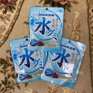 ユーハミカクトウ(UHA味覚糖)の水グミ　3袋　UHA味覚糖　コムドット(菓子/デザート)