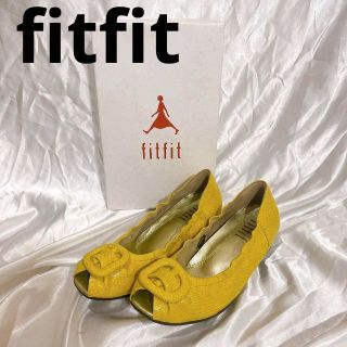 フィットフィット(fitfit)のfit fit フィットフィット　バレエパンプス　83269 イエロー　24cm(バレエシューズ)