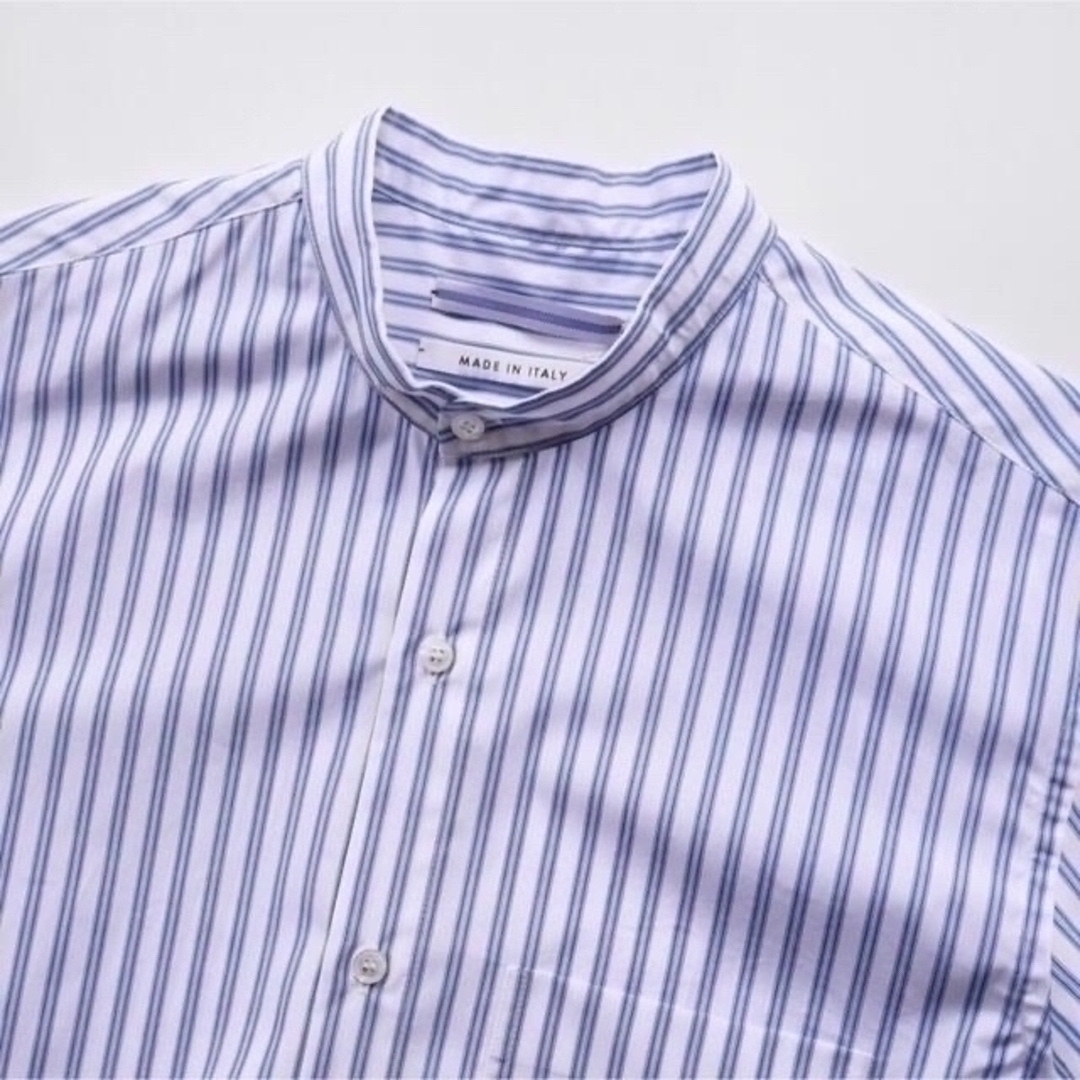 【Cristaseya.】Striped Cotton Mao Shirt S レディースのトップス(シャツ/ブラウス(長袖/七分))の商品写真