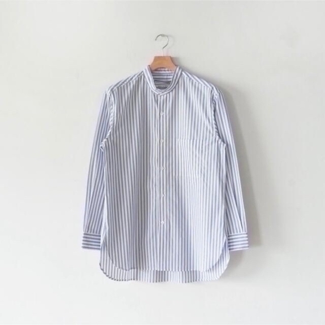 【Cristaseya.】Striped Cotton Mao Shirt S レディースのトップス(シャツ/ブラウス(長袖/七分))の商品写真