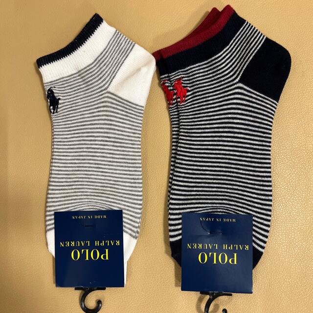 POLO RALPH LAUREN(ポロラルフローレン)の推奨品❗️新品　女性　ポロラルフローレン　ショートソックス2足　日本製　送料無料 レディースのレッグウェア(ソックス)の商品写真