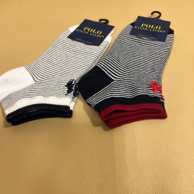 POLO RALPH LAUREN(ポロラルフローレン)の推奨品❗️新品　女性　ポロラルフローレン　ショートソックス2足　日本製　送料無料 レディースのレッグウェア(ソックス)の商品写真