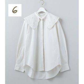 ビューティアンドユースユナイテッドアローズ(BEAUTY&YOUTH UNITED ARROWS)の＜6(ROKU)＞EMBROIDERY COLLAR BLOUSE ブラウス(シャツ/ブラウス(長袖/七分))