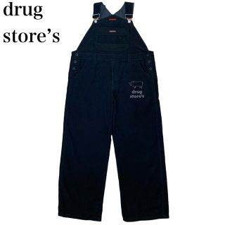 ドラッグストアーズ(drug store's)のドラッグストアーズ オーバーオール サロペット ゆったり 黒 サイズフリー(サロペット/オーバーオール)