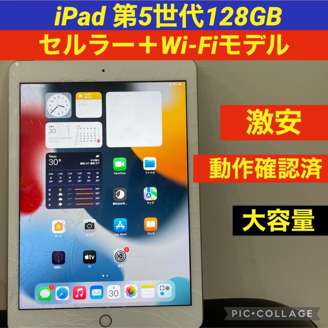 iPad 第5世代　128GB Wi-Fi + Cellularモデル