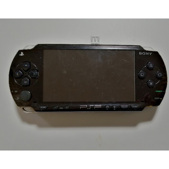 PlayStation Portable(プレイステーションポータブル)のPSP 1000 ブラック 本体 + メモリースティックデュオ + オマケ エンタメ/ホビーのゲームソフト/ゲーム機本体(携帯用ゲーム機本体)の商品写真