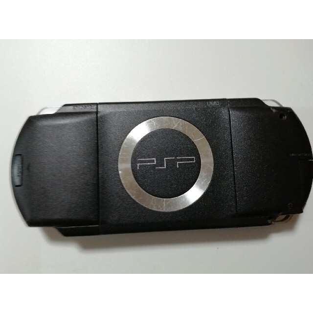 PlayStation Portable(プレイステーションポータブル)のPSP 1000 ブラック 本体 + メモリースティックデュオ + オマケ エンタメ/ホビーのゲームソフト/ゲーム機本体(携帯用ゲーム機本体)の商品写真