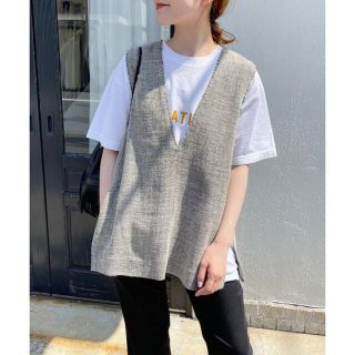 スピックアンドスパン(Spick & Span)の美品 22SS 今季新作 Spick and Span ツイードベスト(ベスト/ジレ)