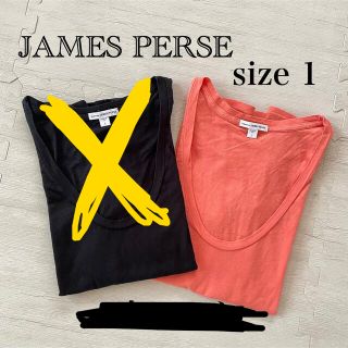 ジェームスパース(JAMES PERSE)の【JAMES PERSE】半袖 オレンジ カットソー(カットソー(半袖/袖なし))