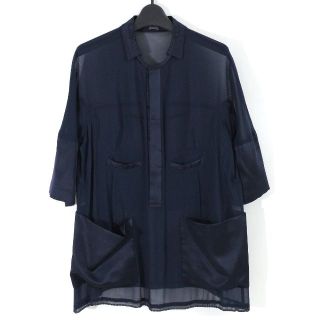 アンダーカバー(UNDERCOVER)のアンダーカバー 11SS サテンコンビネーションプルオーバーシアーシルクブラウス(シャツ/ブラウス(半袖/袖なし))