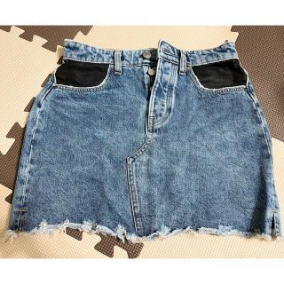 ゲス(GUESS)のGUESS デニムスカート　ミニデニムスカート　26インチ　ダメージ(ミニスカート)