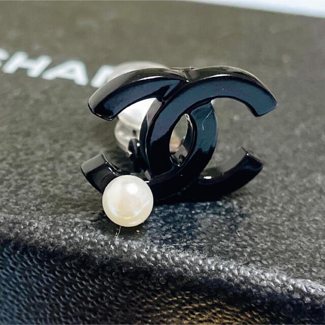 CHANEL シャネル ココマーク イヤリング パール 片方のみ ブラック-