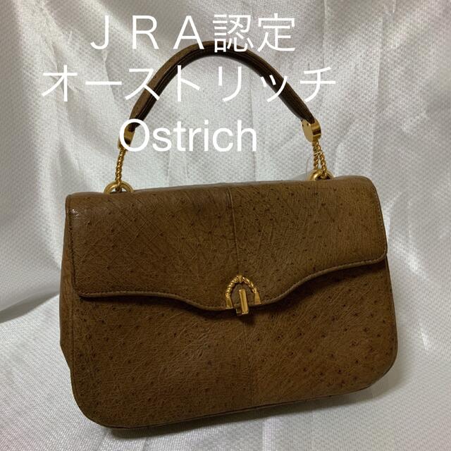 ＪＲＡ認定 オーストリッチ Ostrich ハンドバック - ハンドバッグ