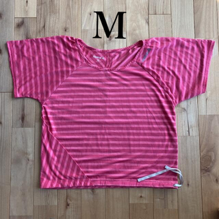 リーボック(Reebok)のReebok リーボック Tシャツ Ｍサイズ ピンク ボーダー(Tシャツ(半袖/袖なし))