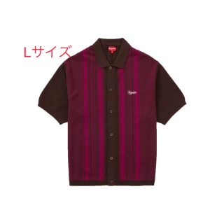 シュプリーム(Supreme)のSupreme Stripe Button Up Polo "Brown"(ポロシャツ)