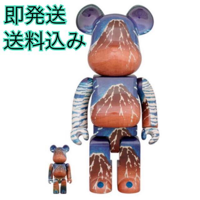 BE@RBRICK 葛飾北斎 「冨嶽三十六景 凱風快晴」100％ & 400％