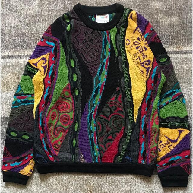 超レア 圧巻のバードデザイン 芸術 90s COOGI コットン ニットセーター