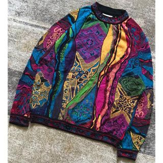 クージー(COOGI)の異次元のデザイン 芸術 美しい花柄 植物柄 90's COOGI ニットセーター(ニット/セーター)