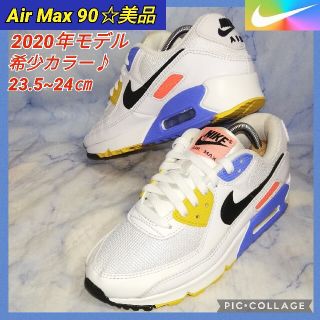 ナイキ(NIKE)のエアマックス90 ホワイト 2020年モデル レディース24㎝【★美品★セール】(スニーカー)