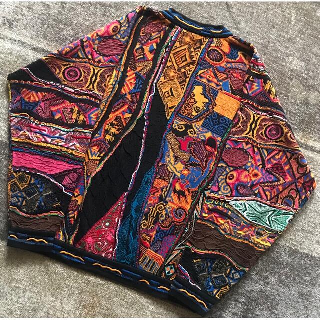 超レア 圧巻のバードデザイン 芸術 90s COOGI コットン ニットセーター