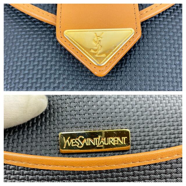 ✨極美品 イヴサンローラン ショルダーバッグ ゴールド金具 ロゴ刻印 斜め掛け