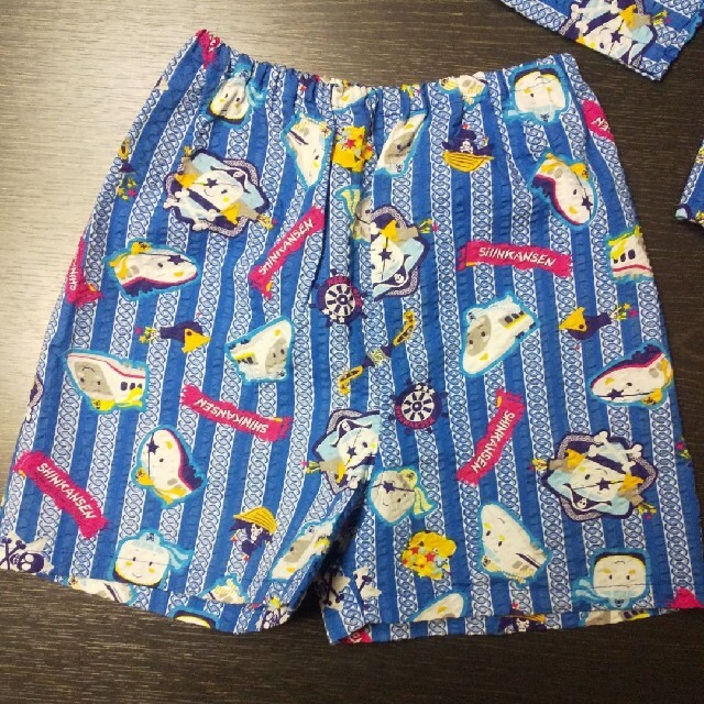 サンリオ(サンリオ)のしんかんせんくん甚平size100 キッズ/ベビー/マタニティのキッズ服男の子用(90cm~)(甚平/浴衣)の商品写真