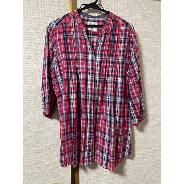 しまむら(シマムラ)の大きいサイズ　チェック柄シャツ レディースのトップス(シャツ/ブラウス(長袖/七分))の商品写真