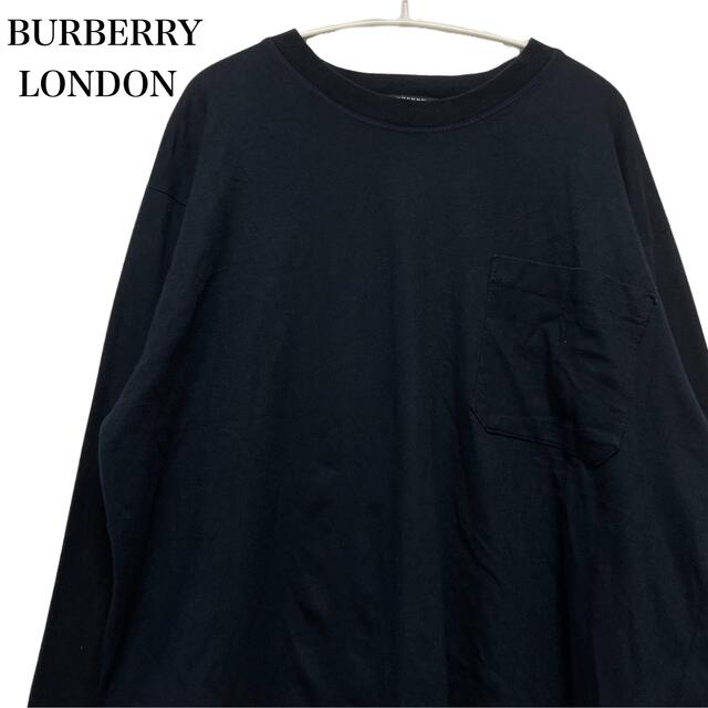 BURBERRY バーバリーロンドン 長袖シャツ ブラック メンズMサイズ