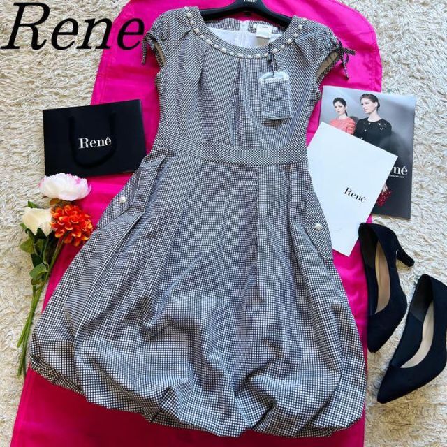 Rene リボンチェックワンピース 値段交渉有 買い新作 elhalcon.com.ni