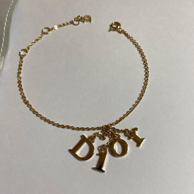 極美品】DIOR ブレスレット ロゴ ゴールド ラインストーン | 【美品