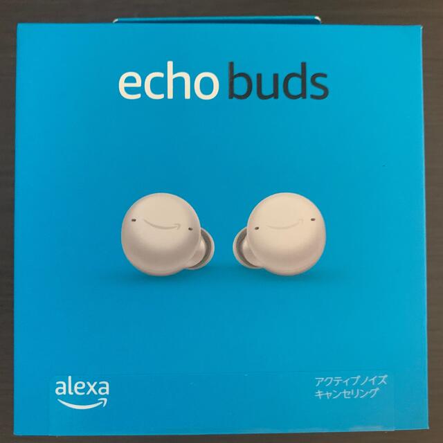 ECHO(エコー)の【新品未開封】echo buds 第2世代 グレーシャーホワイト 白 スマホ/家電/カメラのオーディオ機器(ヘッドフォン/イヤフォン)の商品写真