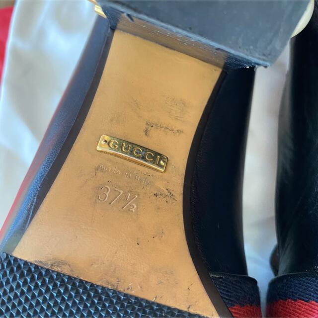 GUCCI パール ミディアムヒール レザーモカシン パンプス サイズ37.5
