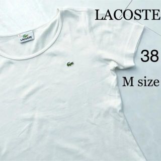 ラコステ(LACOSTE)のLACOSTE ラコステ tシャツ 半袖 ワンポイント 白 Mサイズ(Tシャツ(半袖/袖なし))