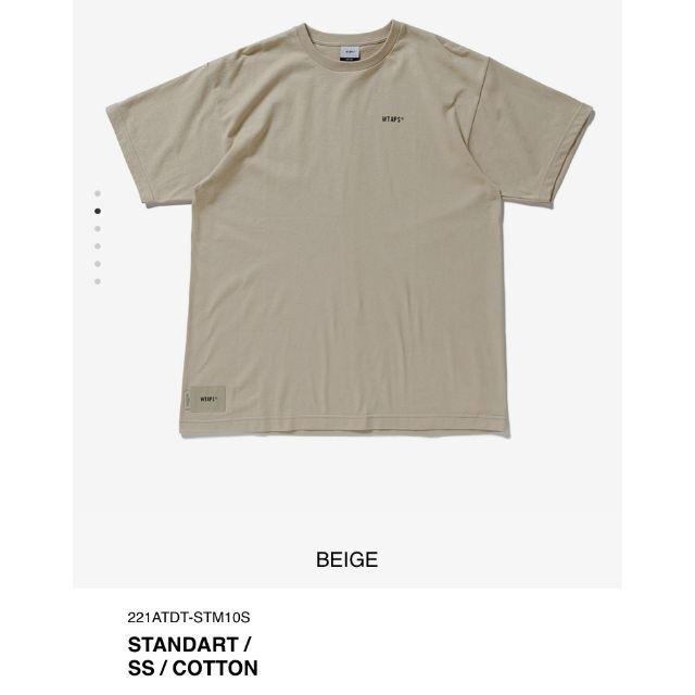 W)taps(ダブルタップス)のBEIGE XL 22SS WTAPS STANDART / SS / COTT メンズのトップス(Tシャツ/カットソー(半袖/袖なし))の商品写真