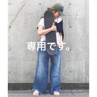 ドゥーズィエムクラス(DEUXIEME CLASSE)のdeuxieme classe B SIDE BLUE JEANS ワイドデニム(デニム/ジーンズ)