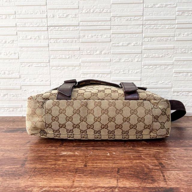 再入荷人気 Gucci - グッチ キャンバス×レザー GG柄 ショルダー