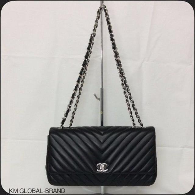 CHANEL ラムスキン Vステッチ デカマトラッセチェーンショルダー