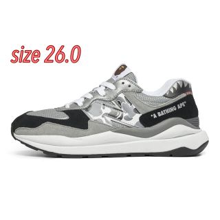 アベイシングエイプ(A BATHING APE)のBAPE New Balance エイプ ニューバランス 57/40 26.0(スニーカー)