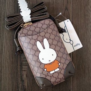 シマムラ(しまむら)の【miffy】しまむら ミッフィー スマホ ショルダーバッグ 中薄橙 ベージュ(ショルダーバッグ)