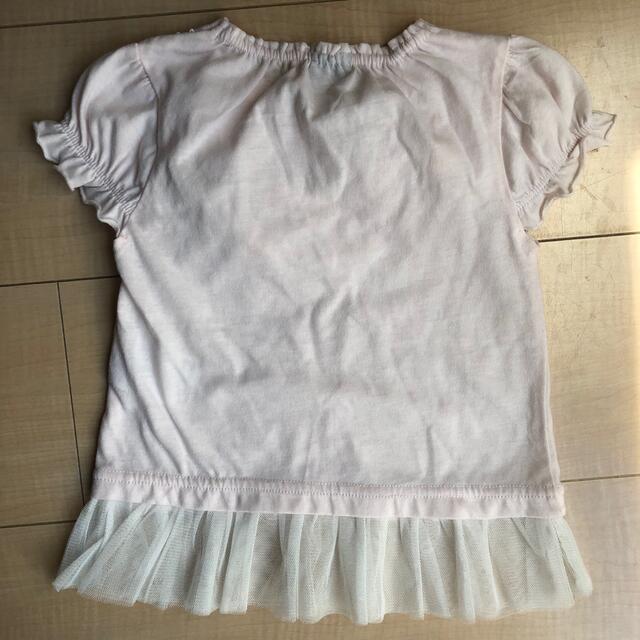 90 女の子 トップス  薄ピンク ベビー キッズ キッズ/ベビー/マタニティのキッズ服女の子用(90cm~)(Tシャツ/カットソー)の商品写真