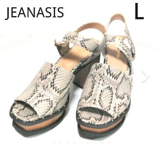 ジーナシス(JEANASIS)の✨新品✨JEANASIS★パイソン柄 ★サンダル★パンプス★ヒール★Ｌサイズ(サンダル)