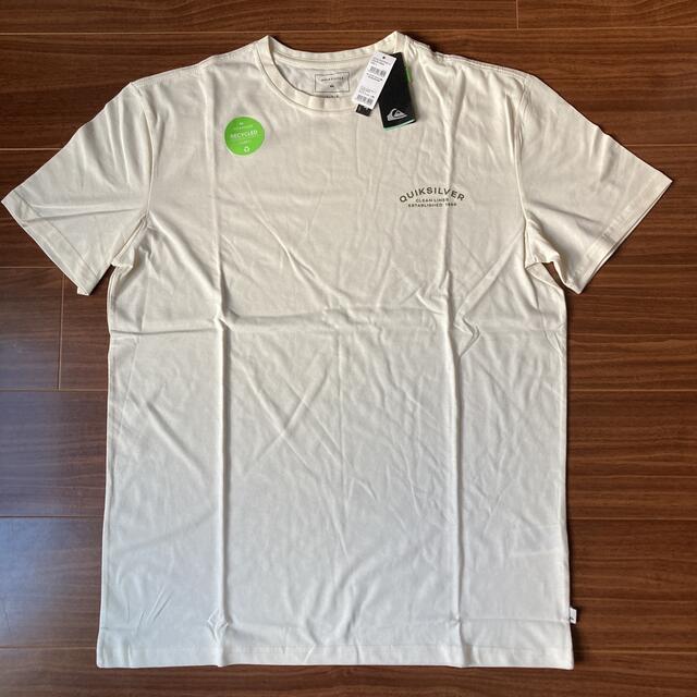 QUIKSILVER(クイックシルバー)のクイックシルバー 半袖Tシャツ M 生成り オフホワイト プリント柄 メンズのトップス(Tシャツ/カットソー(半袖/袖なし))の商品写真