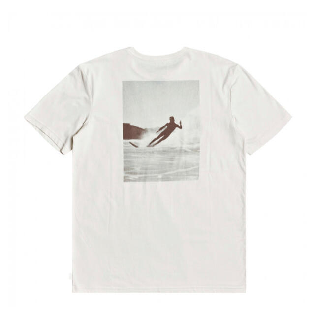 QUIKSILVER(クイックシルバー)のクイックシルバー 半袖Tシャツ M 生成り オフホワイト プリント柄 メンズのトップス(Tシャツ/カットソー(半袖/袖なし))の商品写真