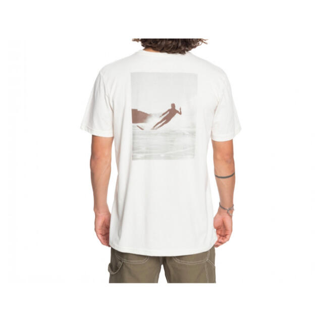 QUIKSILVER(クイックシルバー)のクイックシルバー 半袖Tシャツ M 生成り オフホワイト プリント柄 メンズのトップス(Tシャツ/カットソー(半袖/袖なし))の商品写真