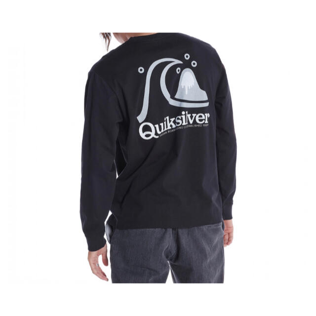 QUIKSILVER(クイックシルバー)のクイックシルバー 長袖Tシャツ L 黒 ブラック バックプリント柄 メンズのトップス(Tシャツ/カットソー(七分/長袖))の商品写真