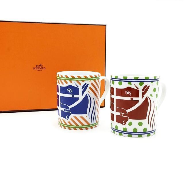 美品 エルメス HERMES マグカップ 2客セット 03-22031607