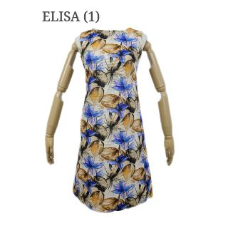 ハロッズ(Harrods)の美品　elisa エリサ　フラワープリントワンピース(ひざ丈ワンピース)