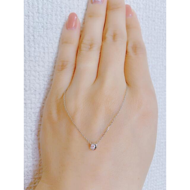 STAR JEWELRY(スタージュエリー)のSTAR  JEWELRY   Pt950   ムーンセッティング　ネックレス レディースのアクセサリー(ネックレス)の商品写真