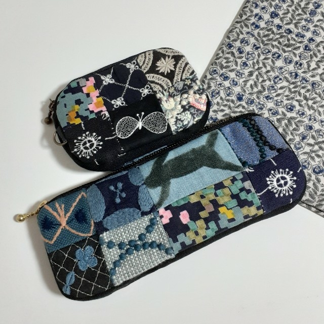 sale〉【ミナペルホネン】ハンドメイド はぎれ ポーチ 44 -